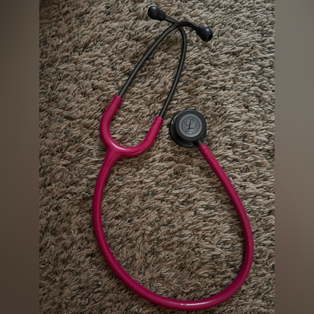Pink and Black Stethoscope